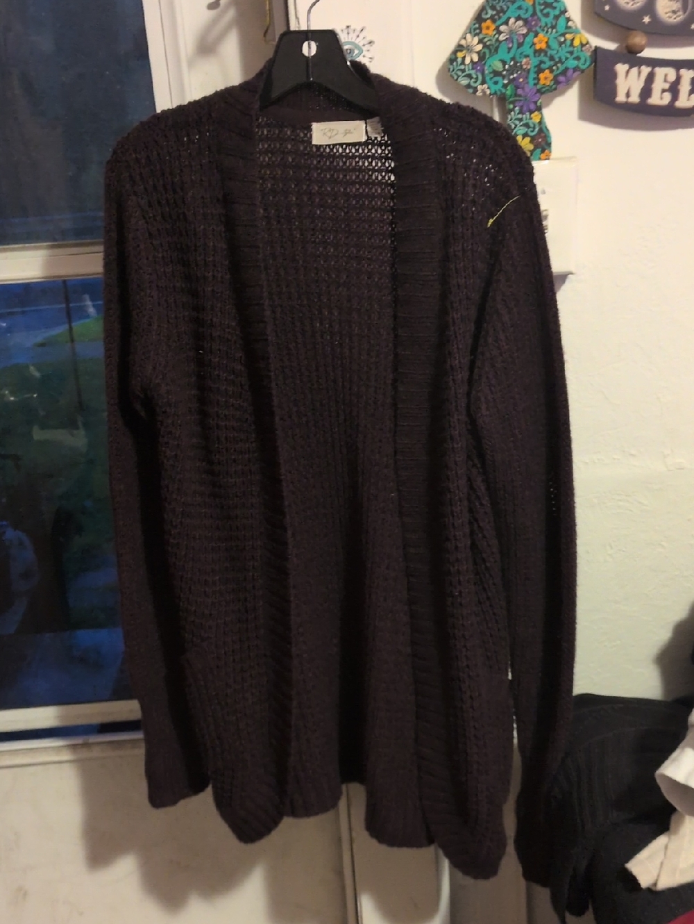 RD Style Men’s Open-Front Cardigan Sweater - Dark Brown